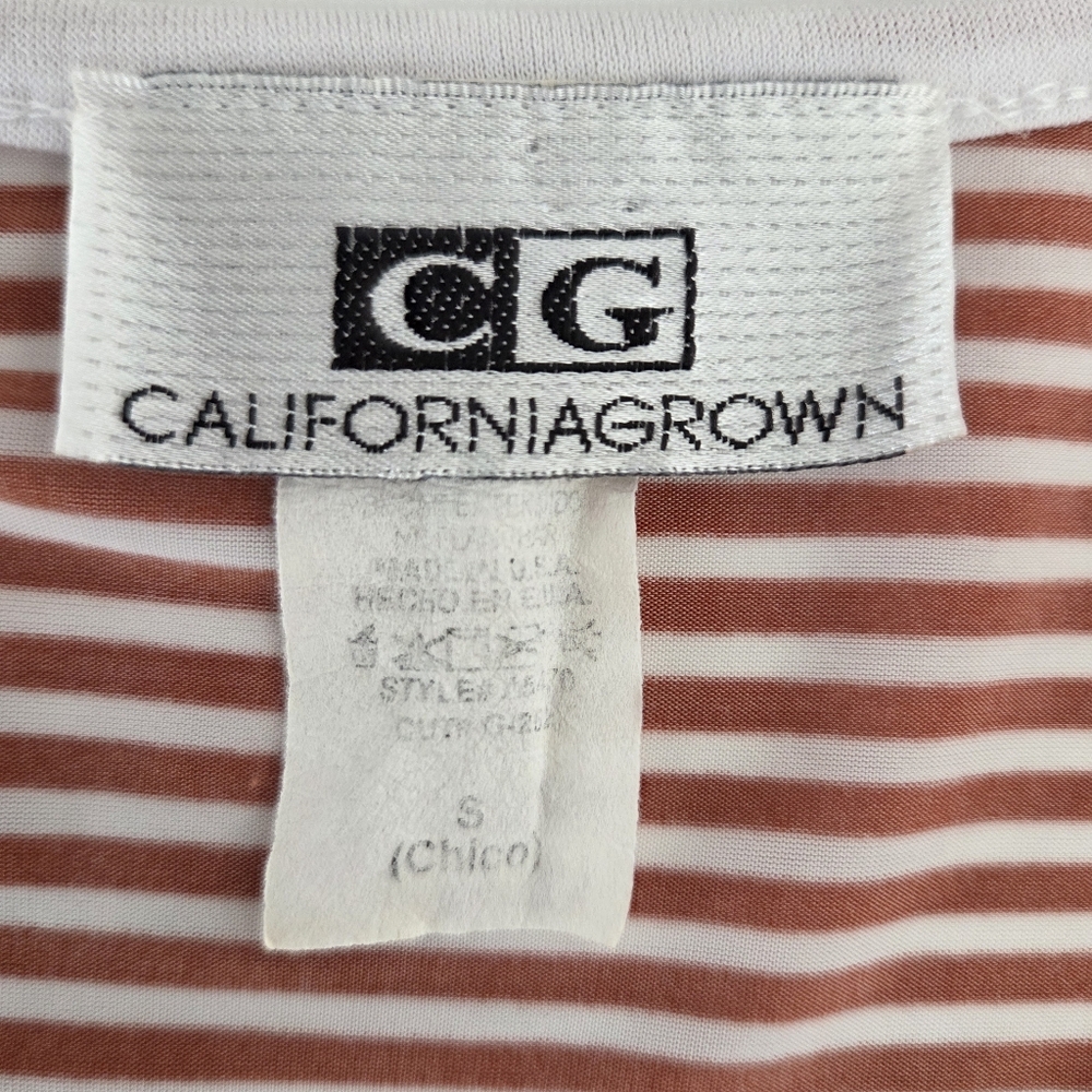 Red and White Striped and Polka Dot Womena Top Size Small - Picture 14 of 15